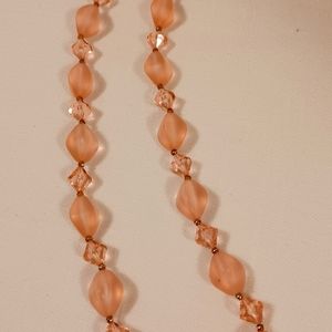 Vintage pink crystal and stone necklace